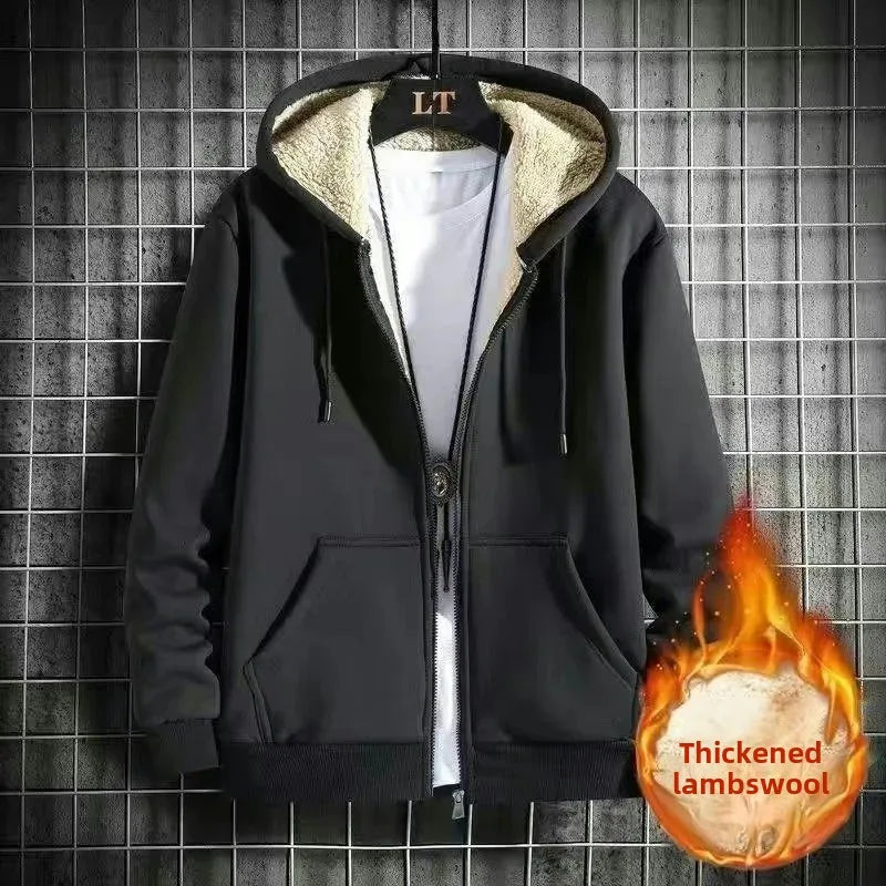 Clearance Sale Thickened Loose-Fit Merino Wool Sweatshirt Workwear For Men Durable Autumn Winter Casual Environment