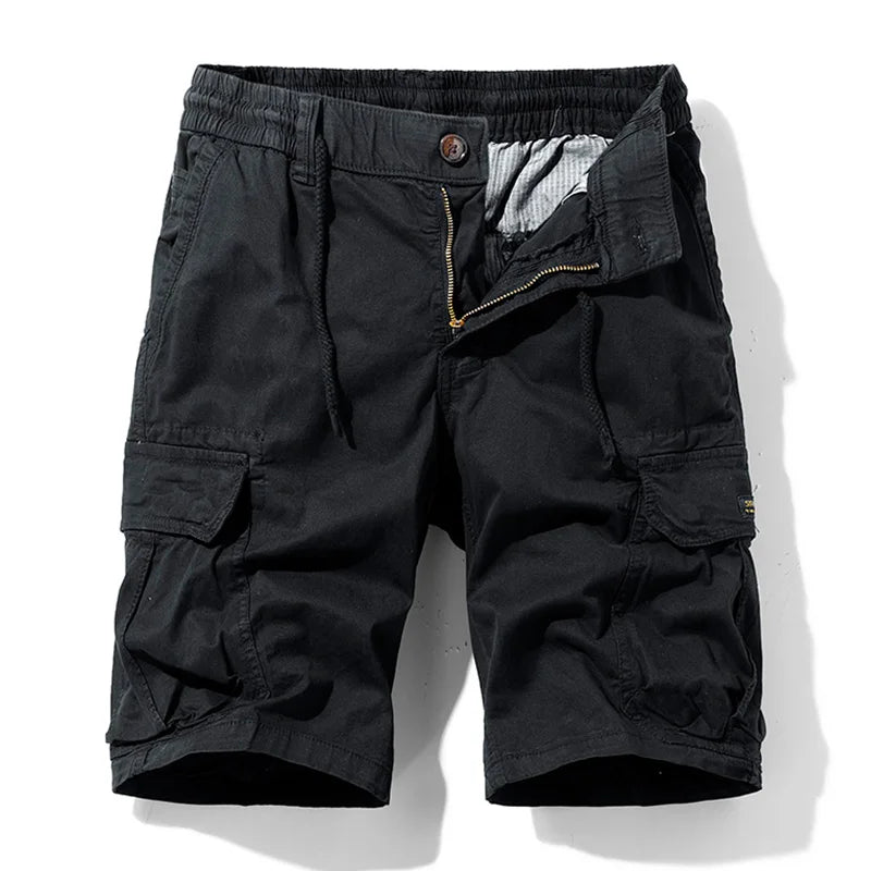 Summer Men Camouflage Cotton Cargo Shorts Men's Fashion Multi-pocket Casual Shorts Pants Outwear Breathable Joggers Shorts Male
