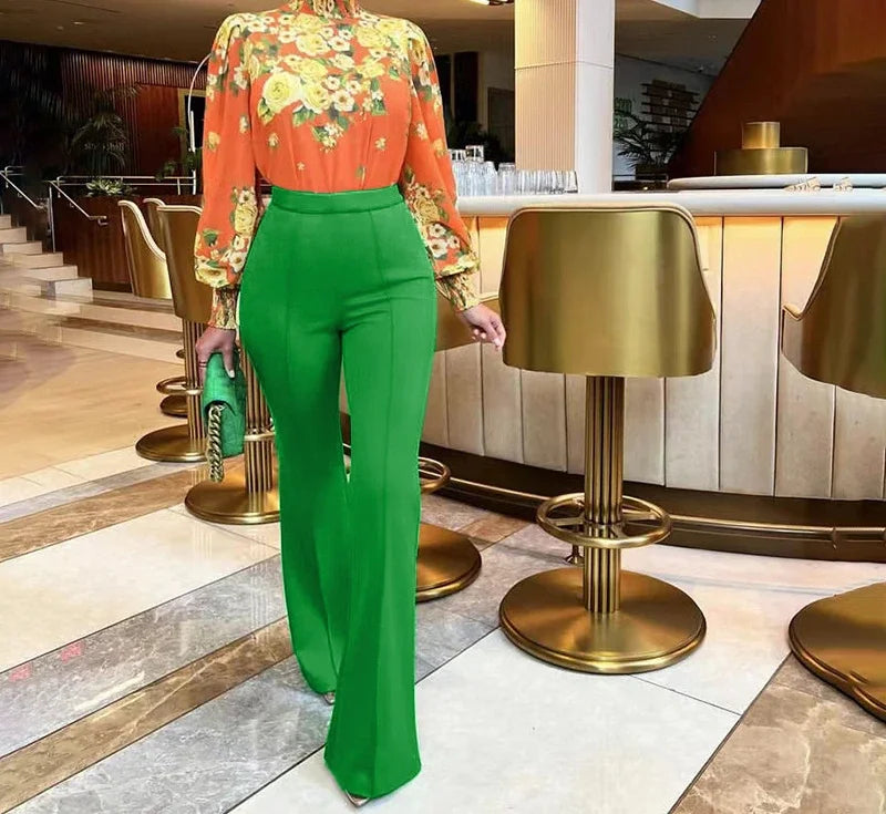 Versatile Fashion Wide Leg Pants for Women New Casual Spring and Autumn 2023 New Temperament Commuter Micro Pull Trousers
