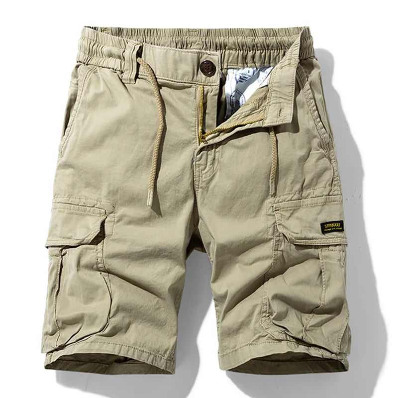 Summer Men Camouflage Cotton Cargo Shorts Men's Fashion Multi-pocket Casual Shorts Pants Outwear Breathable Joggers Shorts Male