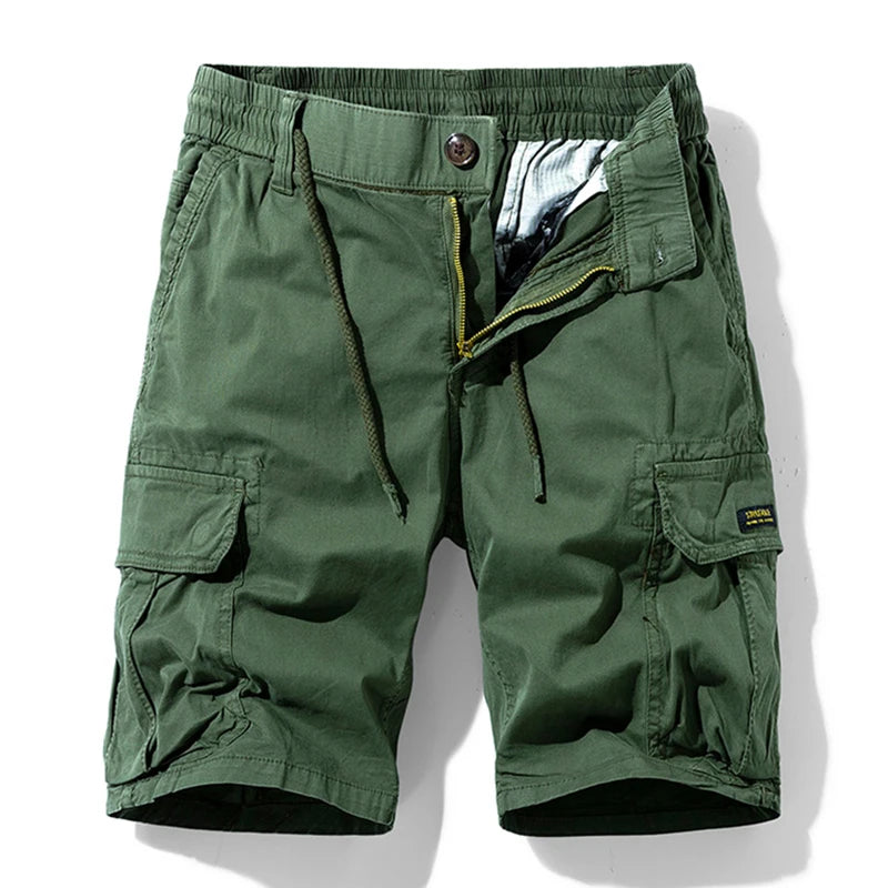 Summer Men Camouflage Cotton Cargo Shorts Men's Fashion Multi-pocket Casual Shorts Pants Outwear Breathable Joggers Shorts Male