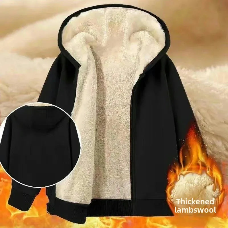 Clearance Sale Thickened Loose-Fit Merino Wool Sweatshirt Workwear For Men Durable Autumn Winter Casual Environment