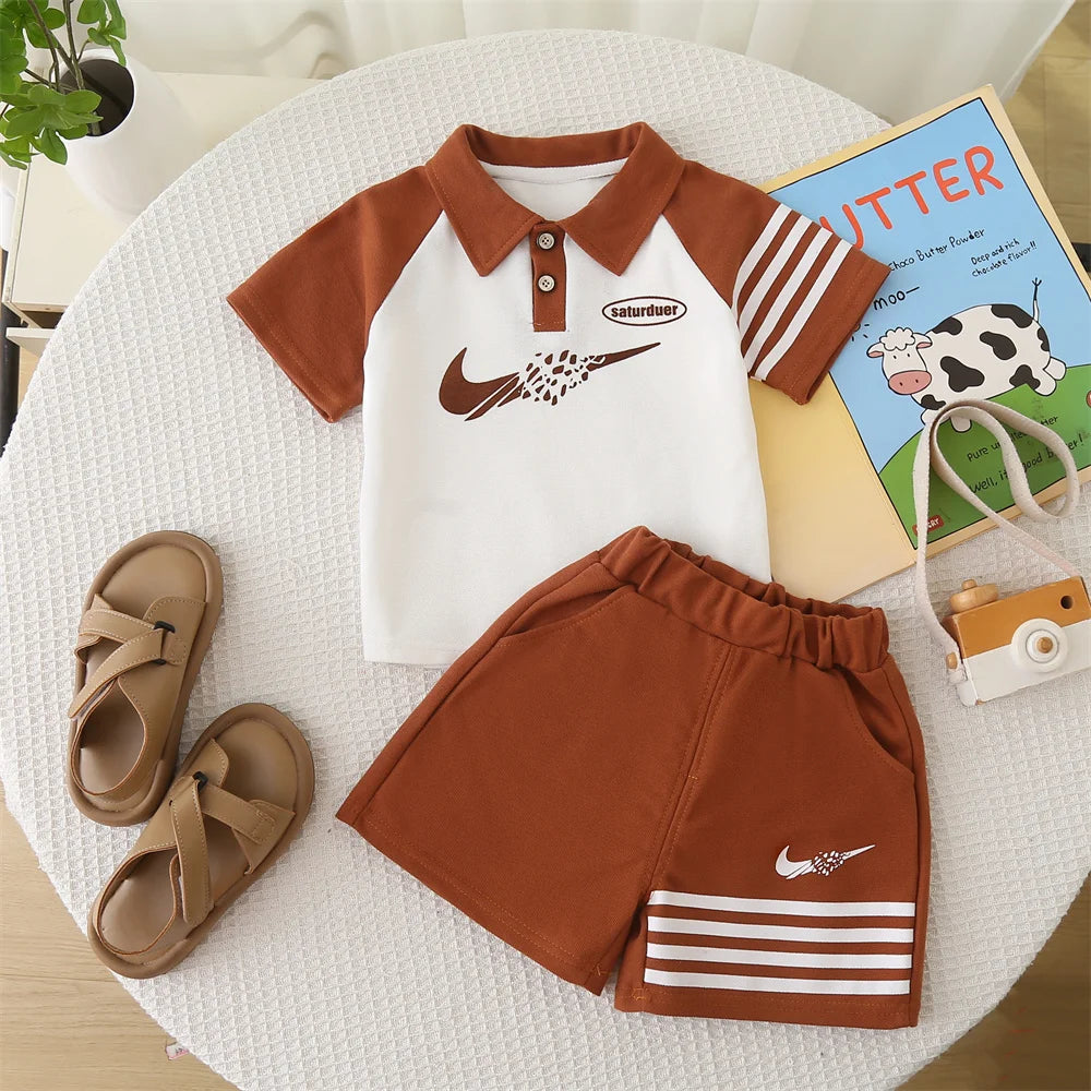 Summer New Baby Boys Clothes Suit Children Shirt Shorts 2Pcs/Sets Toddler Clothing Infant Casual Sports Costume Kids Tracksuits