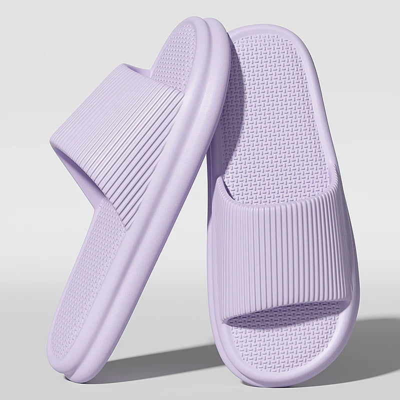 Plus Size 48-49 Men Slippers Summer Solid Color Flat Sole Home Slippers For Women Man Coupple Bath Beach Slides Shoes