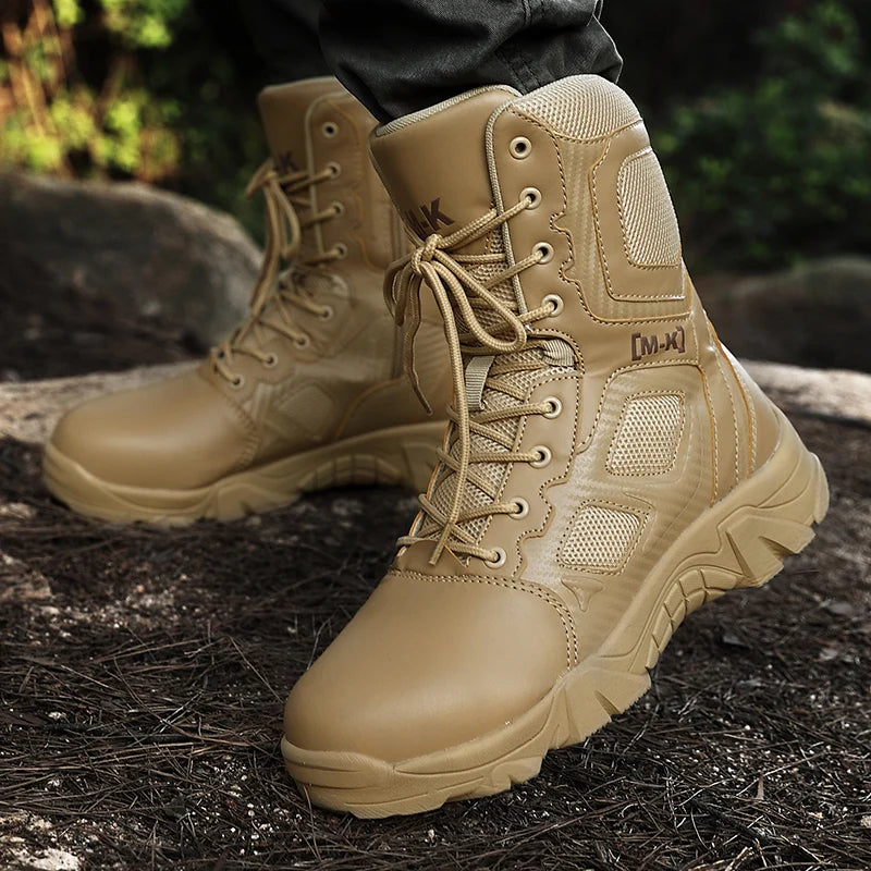 Outdoor Waterproof Safety Shoes Security Steel Toe Cap Men's Boots Working Steel Toe Anti-Smashing Men's Work Boots Size 47