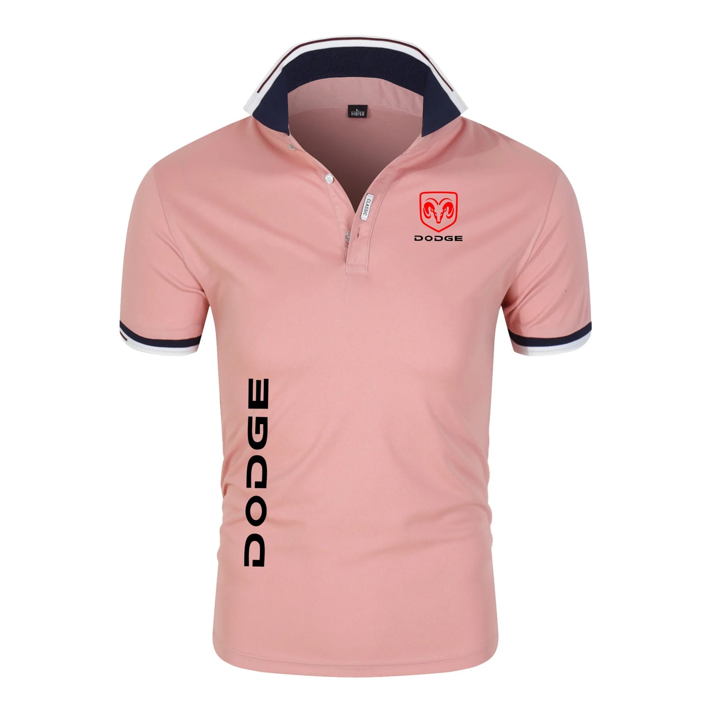 2024 New Men fashion Dodge Printing Summer Stritching Men's Shorts Sleeve Breathable Business Clothes Tee Shirt Polos