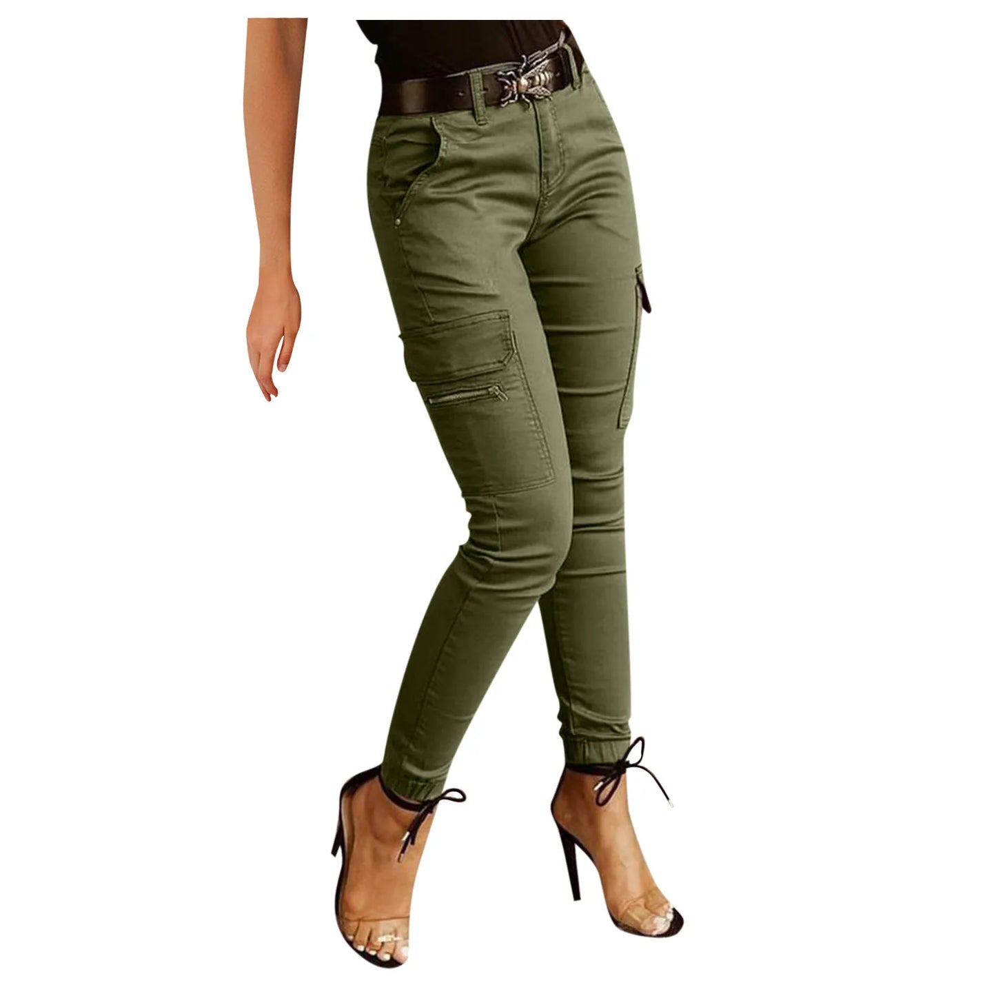 Y2K Pants Women Cargo Pants With Pockets Sweatpants Streetwear Ladies Casual Solid Color Slim Fit Trousers Pantalones De Mujer