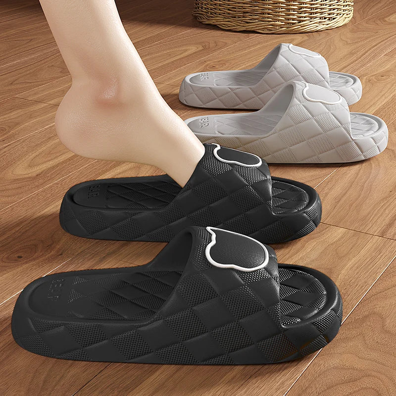 Plus Size 48-49 Summer Men Slippers Cartoon Bear Women Beach Slides Bath Anti-Slip Slipper Sandals Flip-Flops Shoe