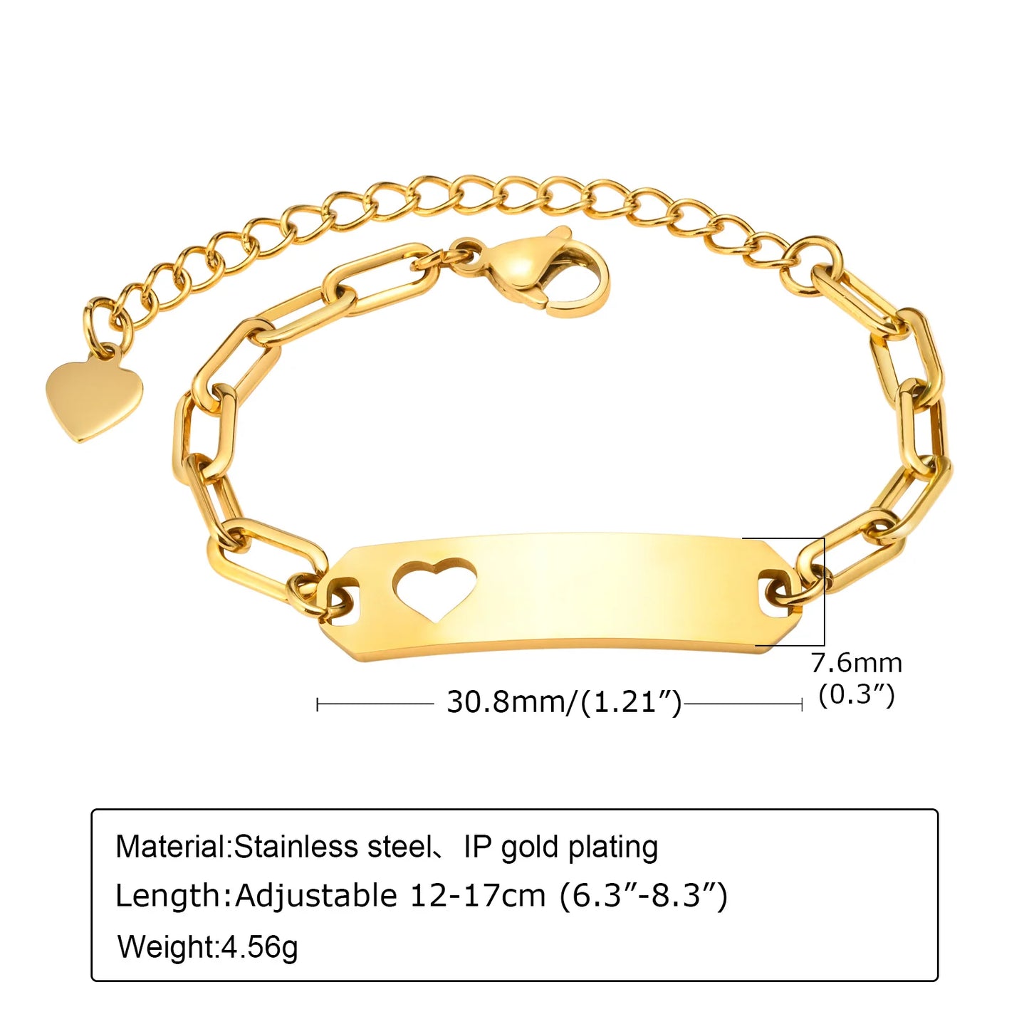 Personalized Bracelet for Little Boy Girl,Stainless Steel Engraved Name Date Son Daughter Mom Baptism Gift