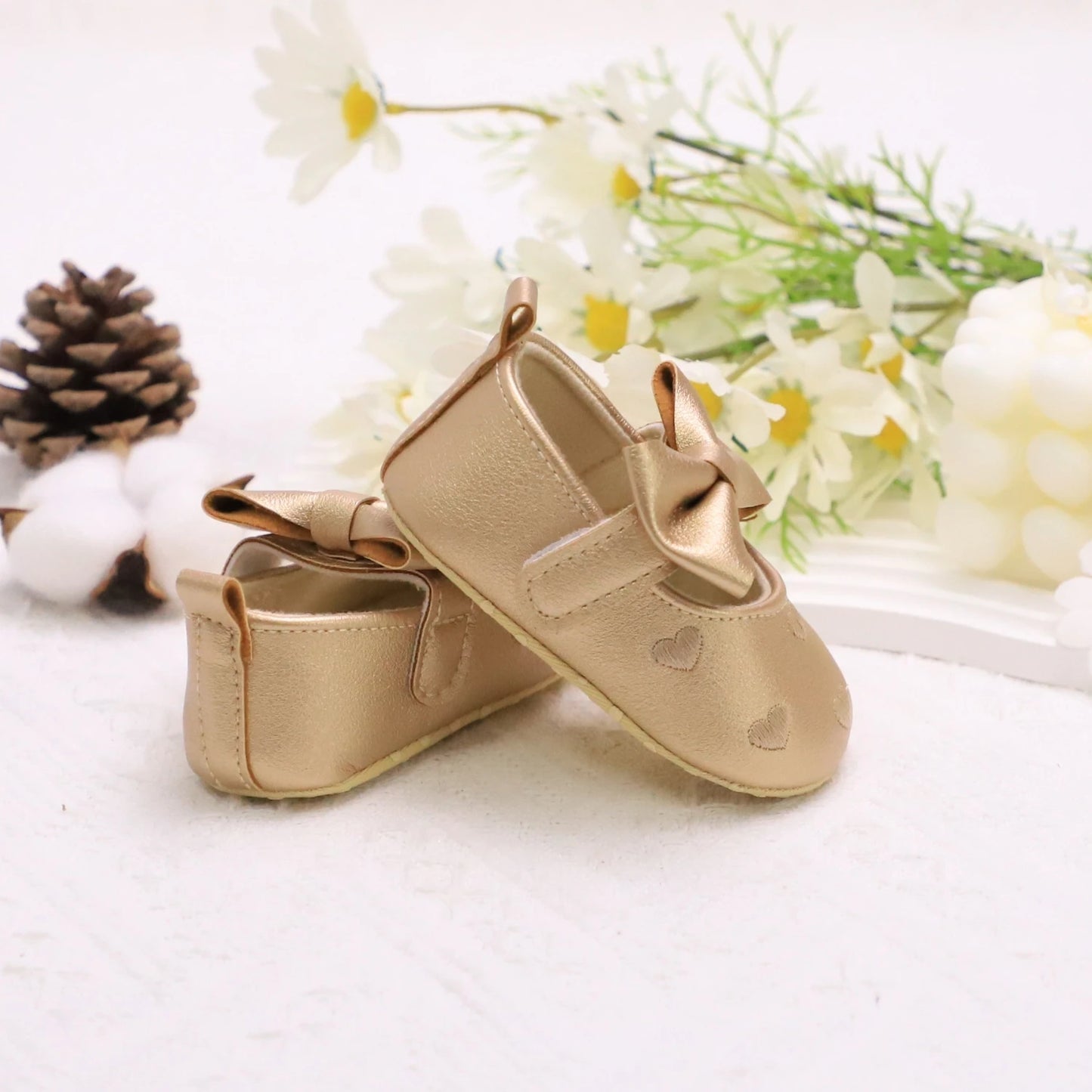 Baby girl toddler shoes baby embroidery love style baby's first pair of step shoes breathable non-slip fashion