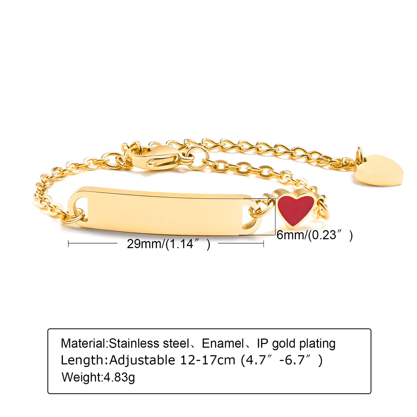 Personalized Bracelet for Little Boy Girl,Stainless Steel Engraved Name Date Son Daughter Mom Baptism Gift