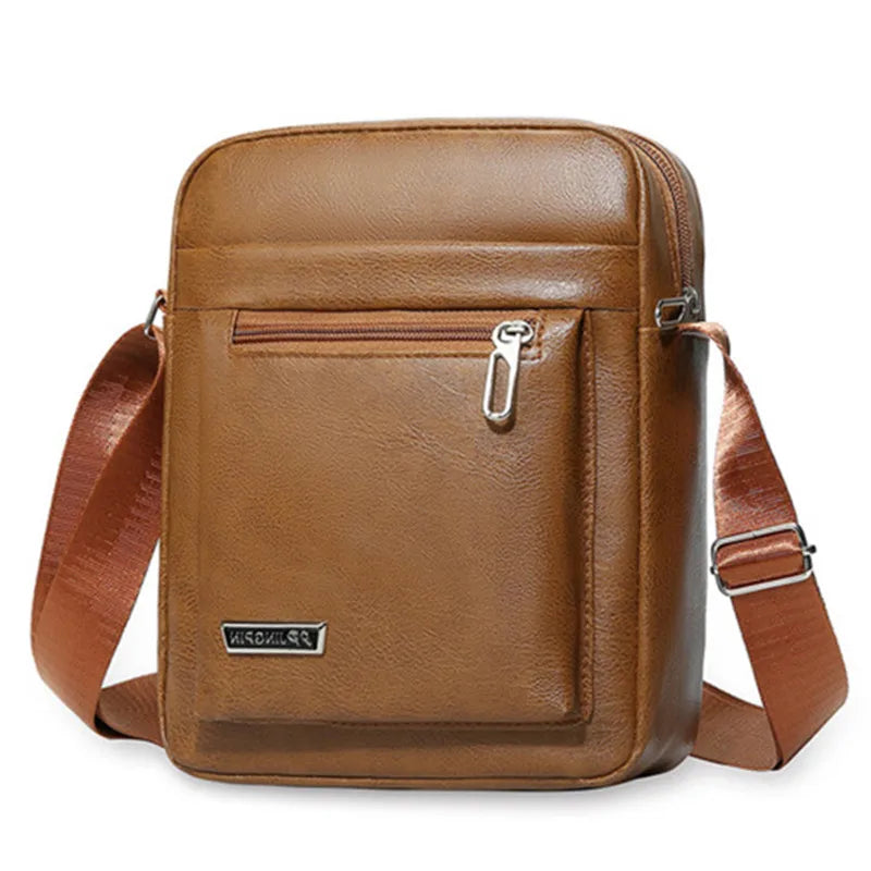 Men's Genuine Leather Crossbody Shoulder Bags High quality Tote Fashion Business Man Messenger Bag Leather Bags fanny pack