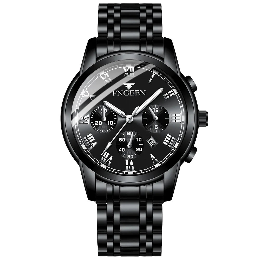 Fngeen 4006 Couple Watch Luminous Calendar Waterproof Lovers Watches High Quality Quartz Watch for Men and Woman Wristwatches