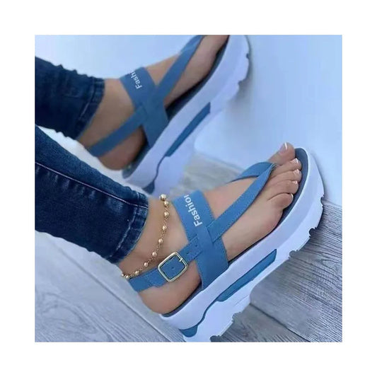 Summer New Women's Large Wedge Toe Clasp Sandals. Minimum order 2