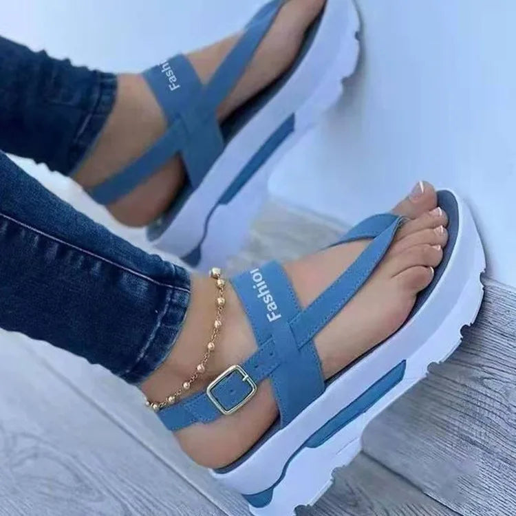 Summer New Women's Large Wedge Toe Clasp Sandals. Minimum order 2