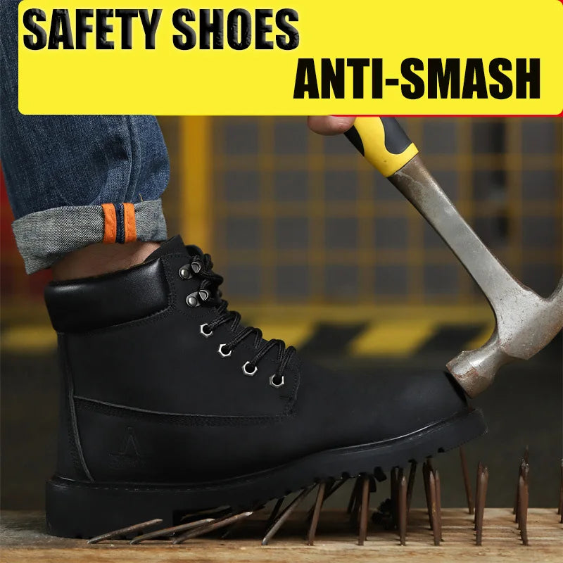 ZG HSSL 636 SAFETYLEADERS Light Weight Leather Work Boots,fashionable Men Yellow Safety Boots