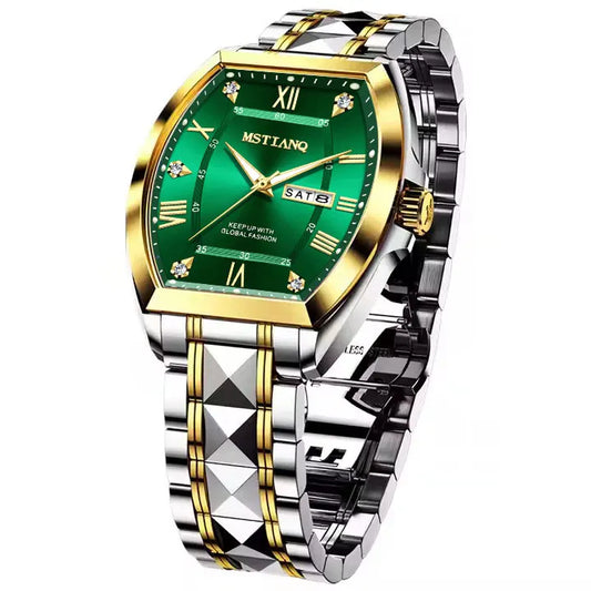 Watch for Men Luxury Barrel Shape Luminous Calendar  New Business Casual Quartz Watch. Minimum order 2
