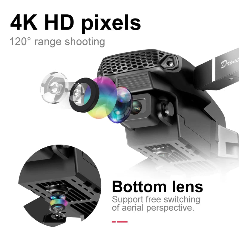 2025 E88Pro RC Drone 4K Professinal With  Wide Angle UHD Camera Foldable Helicopter WIFI FPV Height Hold Gift Toy
