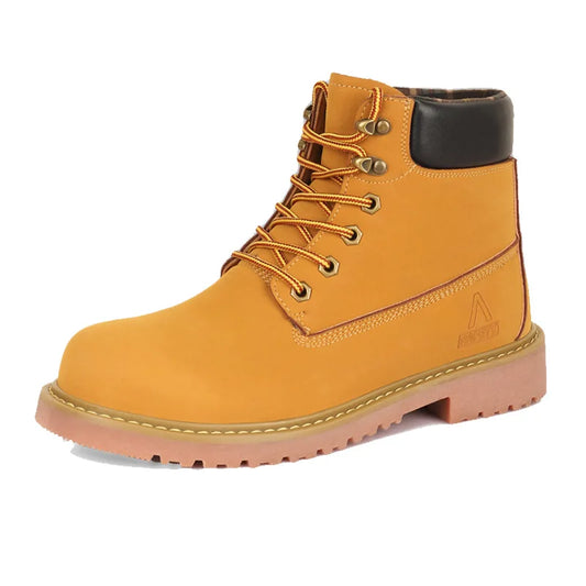 ZG HSSL 636 SAFETYLEADERS Light Weight Leather Work Boots,fashionable Men Yellow Safety Boots