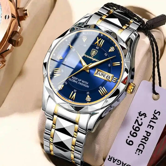 POEDAGAR 615 Luxury Men Business Top Brand Man Wristwatch High Quality Reloj Waterproof Luminous Date Week Quartz Men's Watches