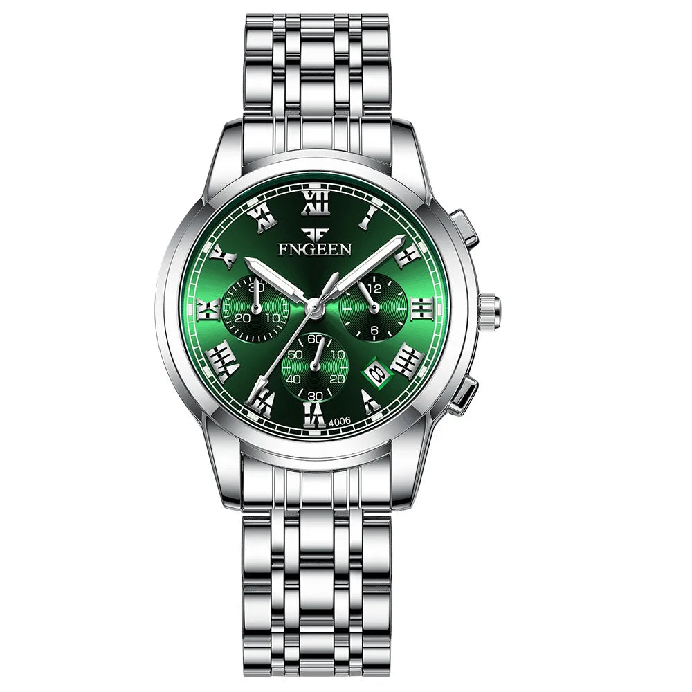 Fngeen 4006 Couple Watch Luminous Calendar Waterproof Lovers Watches High Quality Quartz Watch for Men and Woman Wristwatches