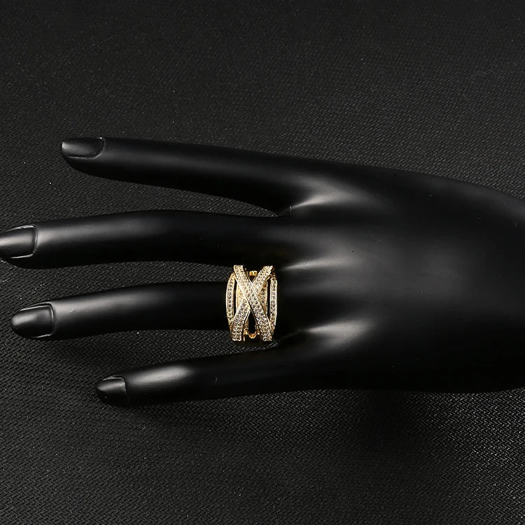 Fashion Latest Designs Gold Plated CZ Wedding Rings for Women & Men's New Model Promise Jewelry. Minimum order 6