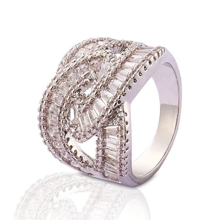 Fashion Latest Designs Gold Plated CZ Wedding Rings for Women & Men's New Model Promise Jewelry. Minimum order 6