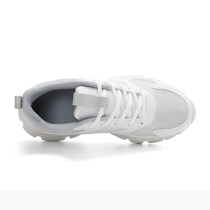 Wholesale Low MOQ Casual Shoes Women's Walking Style Shoes White Breathable Ladies Casual Shoes Sneakers
