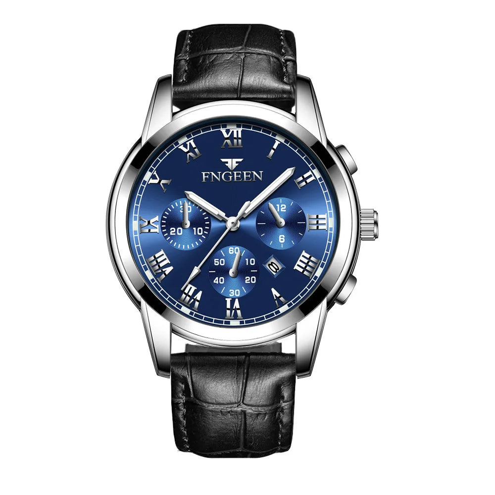 Fngeen 4006 Couple Watch Luminous Calendar Waterproof Lovers Watches High Quality Quartz Watch for Men and Woman Wristwatches
