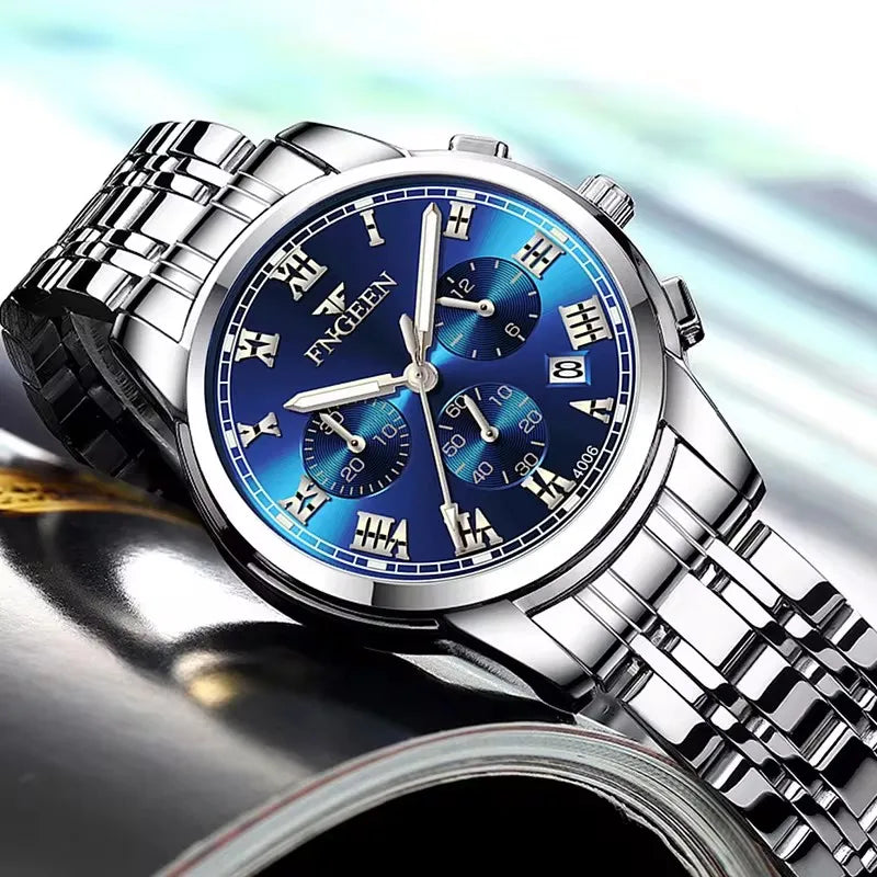 Fngeen 4006 Couple Watch Luminous Calendar Waterproof Lovers Watches High Quality Quartz Watch for Men and Woman Wristwatches