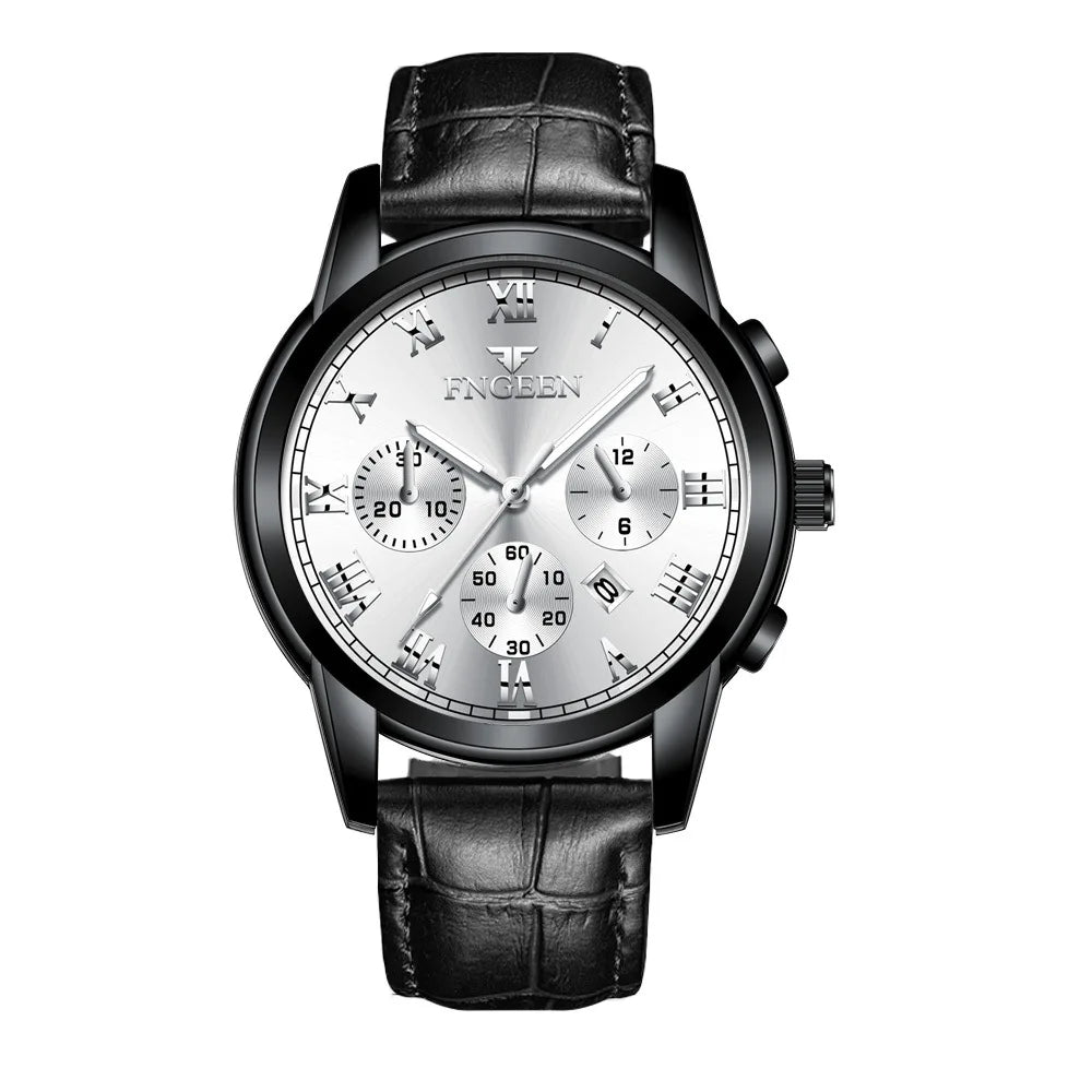 Fngeen 4006 Couple Watch Luminous Calendar Waterproof Lovers Watches High Quality Quartz Watch for Men and Woman Wristwatches