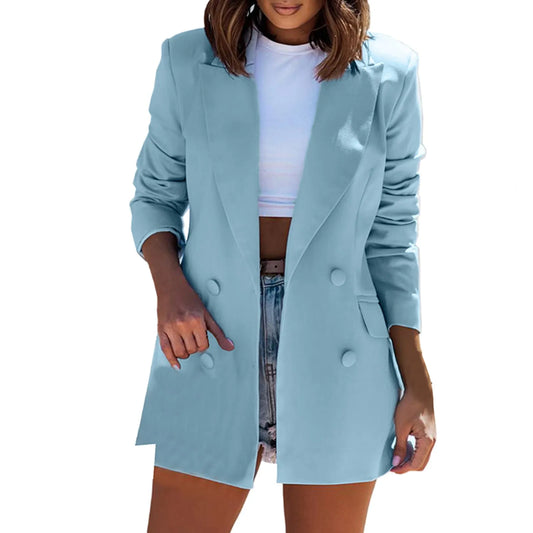 2023 Blazers Women Minimalist Solid Outwear Elegant Office Ladies Loose Work Suit High Street Autumn Women Blazers and Jackets