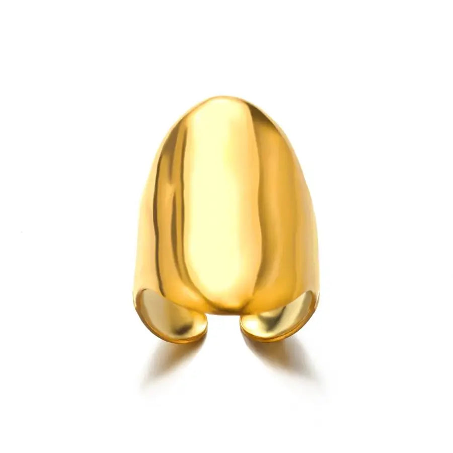 Stainless Steel Rings for Women Gold Color Geometric Multi Layer Opening Finger Ring New In Fashion Wedding Party Jewelry Gift