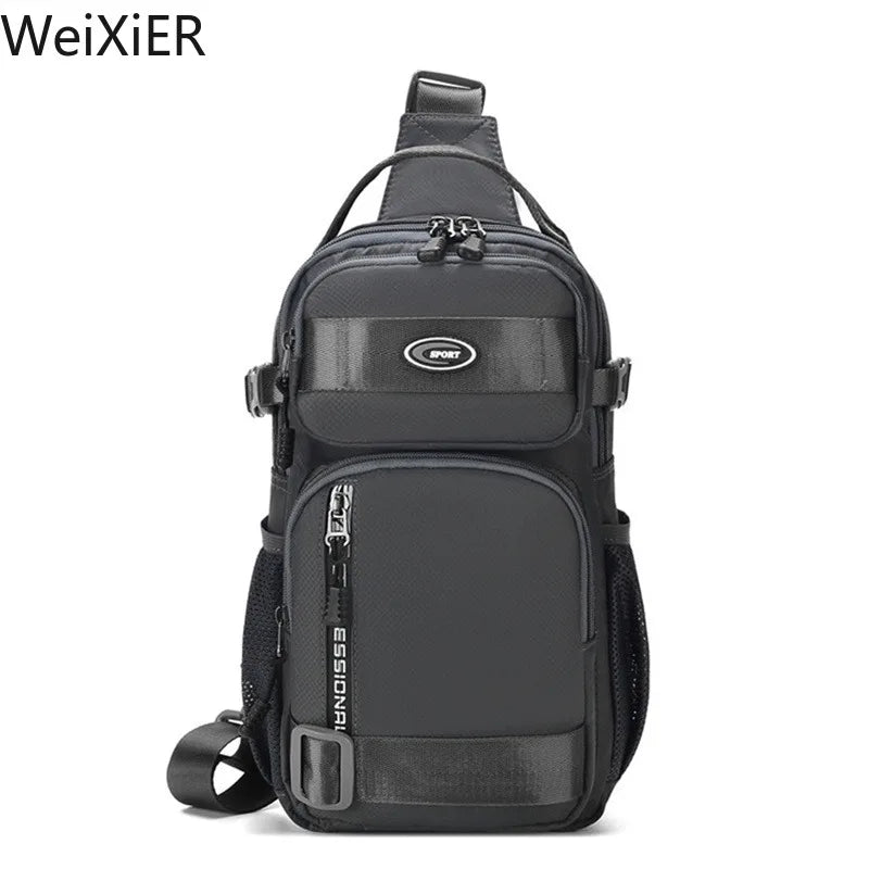 Fashion Multifunction Men's Shoulder Bag Running Outdoor Sling Crossbody Bags Male Travel Trend High Capacity Sport Chest Bag