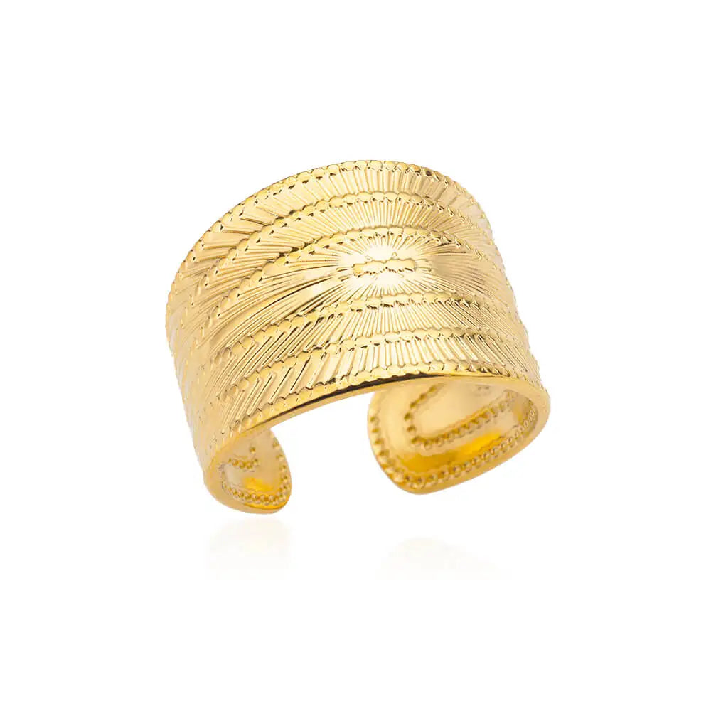 Stainless Steel Rings for Women Gold Color Geometric Multi Layer Opening Finger Ring New In Fashion Wedding Party Jewelry Gift