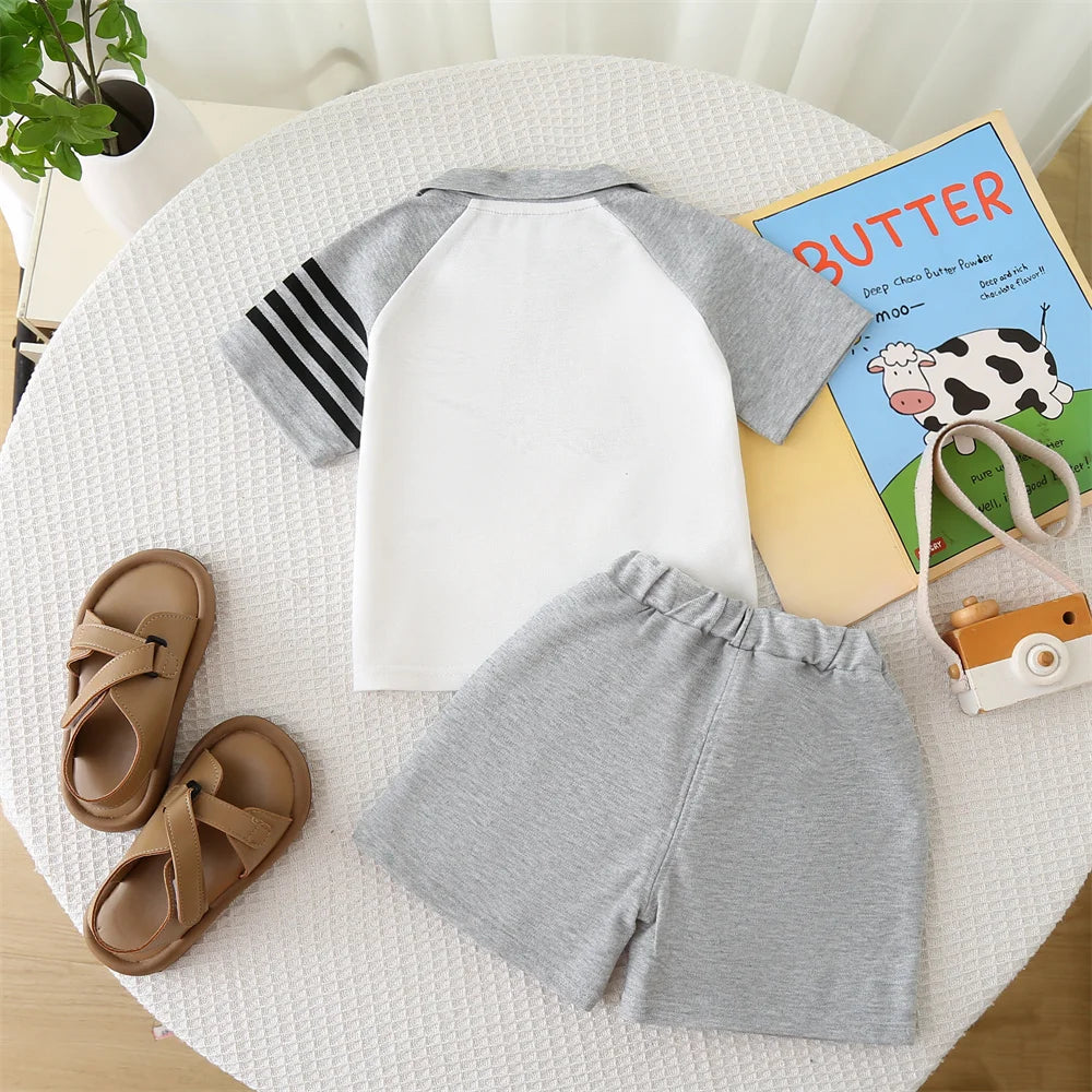 Summer New Baby Boys Clothes Suit Children Shirt Shorts 2Pcs/Sets Toddler Clothing Infant Casual Sports Costume Kids Tracksuits