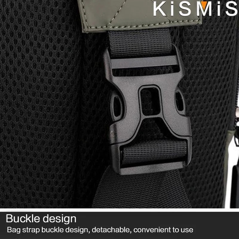 KISMIS Men's Multifunction  Messenger Bag Shoulder Cloth Chest Bags Crossbody Casual Man USB Charging Handbag
