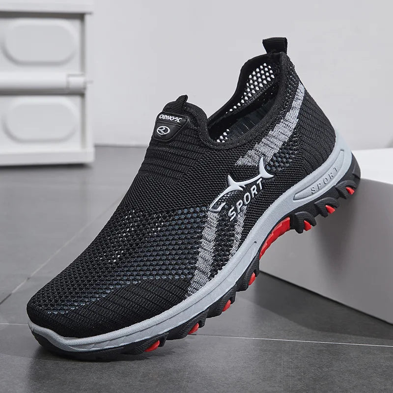 Summer Mesh Men Shoes Lightweight Sneakers Men Fashion Casual Walking Shoes 2024 Breathable Mens Hiking Shoes 2025 Fashion Shoes