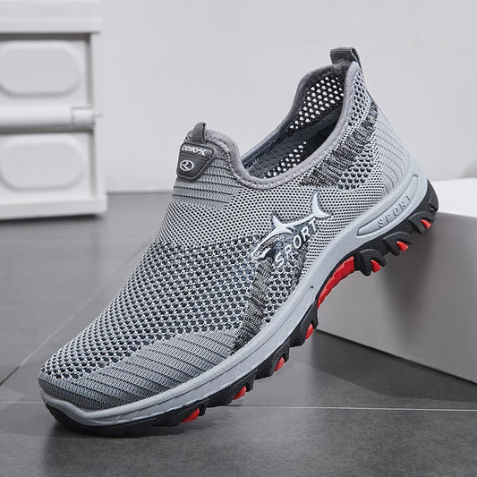 Summer Mesh Men Shoes Lightweight Sneakers Men Fashion Casual Walking Shoes 2024 Breathable Mens Hiking Shoes 2025 Fashion Shoes