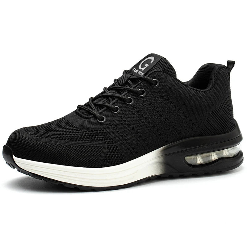 Safety Shoes Men Women Work Safety Boots Steel Toe Shoe Puncture Proof Air Cushion Work Sneakers Light Fashion Work Shoes Unisex