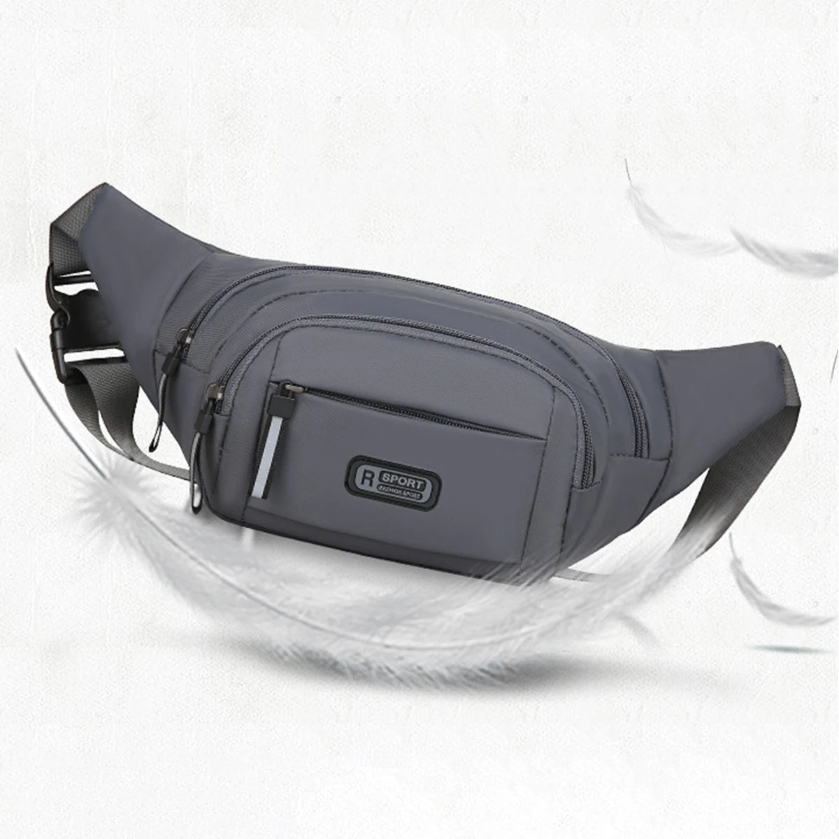 New Pure Canvas Fit Waistpack Mobile Waistpack Men's Sports Outdoor Leisure Running Anti Theft Ultra Thin Invisible.-zmt