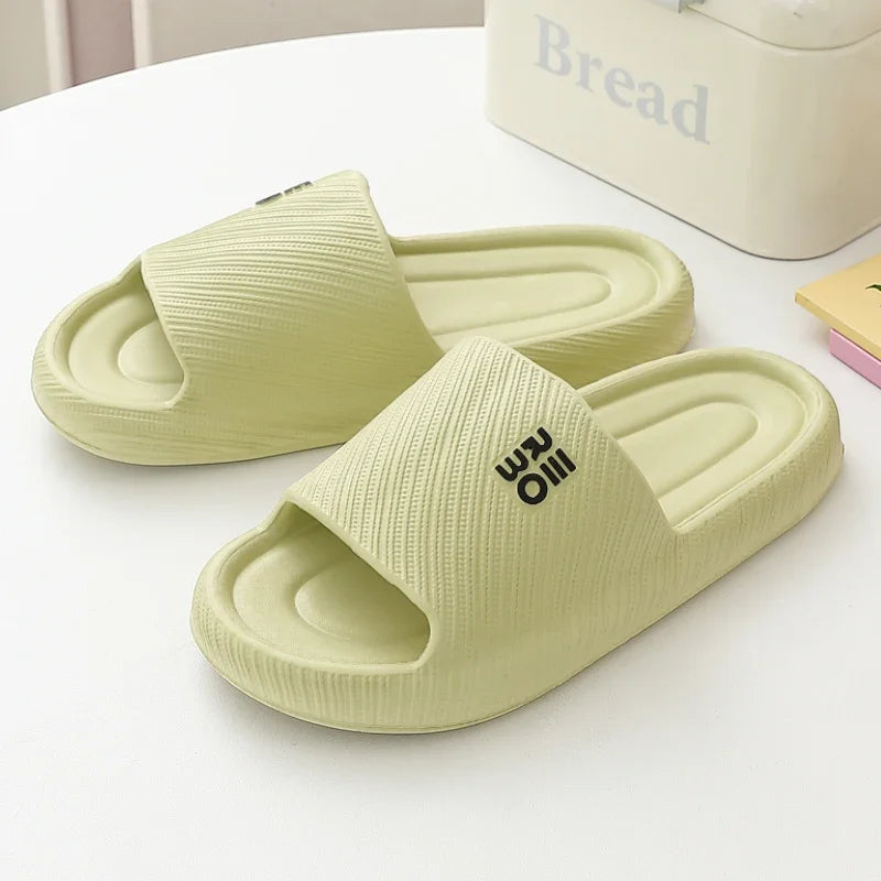 Fashion Summer Couple Non-slip Flat Slides Lithe Soft Cosy Seabeach Sandals Men's Slippers Women Casual Home Indoor Flip Flops