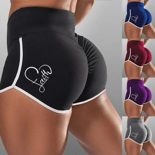 Summer Women Underwear Big Size Shorts Sexy Solid Color High Waist Sports Running Tight Hip Lifting Shorts Yoga Bottom Pants
