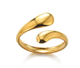 Stainless Steel Rings for Women Gold Color Geometric Multi Layer Opening Finger Ring New In Fashion Wedding Party Jewelry Gift
